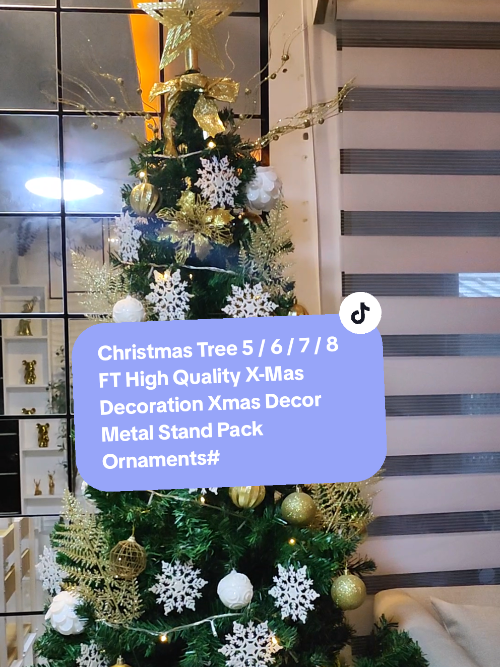 Christmas Tree 5 / 6 / 7 / 8 FT High Quality X-Mas Decoration Xmas Decor Metal Stand Pack Ornaments#christmastree #christmasdecor #xmastree #christmasdecorations 