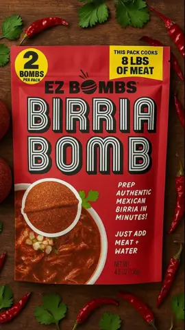 Birria Bombs 2 Pack by EZ Bombs - Seasoning Spice Bomb Flavor for Authentic Mexican Dishes - Traditional 