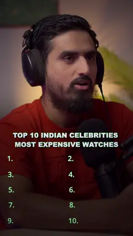 TOP 10 INDIAN CELEBRATIES EXPENSIVE WATCHES ⌚🔥 #foryou #cricket #viral #fyp 