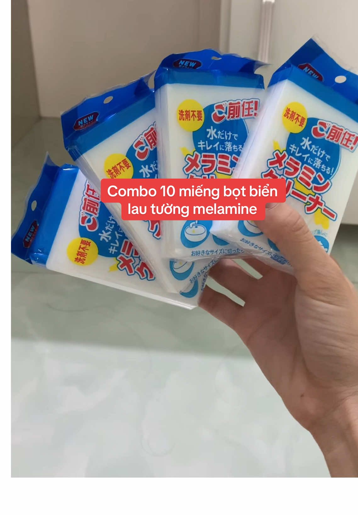 Combo 10miếng mút bọt biển melamine dùng để lau các vết bẩn trên tường #xuhuong #mutbotbienlautuong #mutbotbienmelamine #mutlautuong 