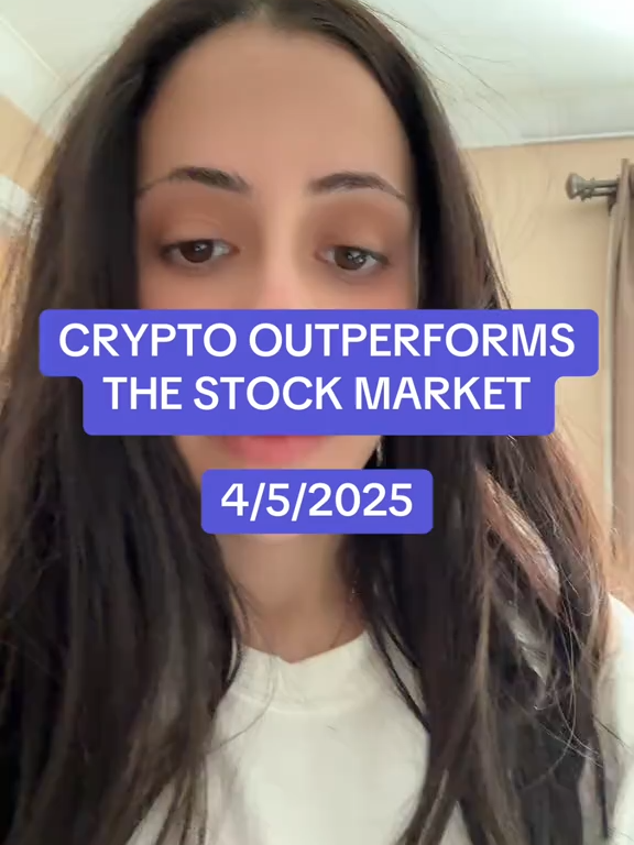 CRYPTO OUTPERFORMS THE STOCK MARKET 4/5/2025 #money #crypto #stocks #bitcoin #xrp #xrpcommunity #ethereum #solana #hbar #wendy