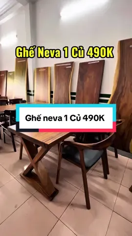 Ghế neva gỗ me tây 1 Củ 490K #LearnOnTikTok #xuhuong2025 #ghean #bobanan #ghe 