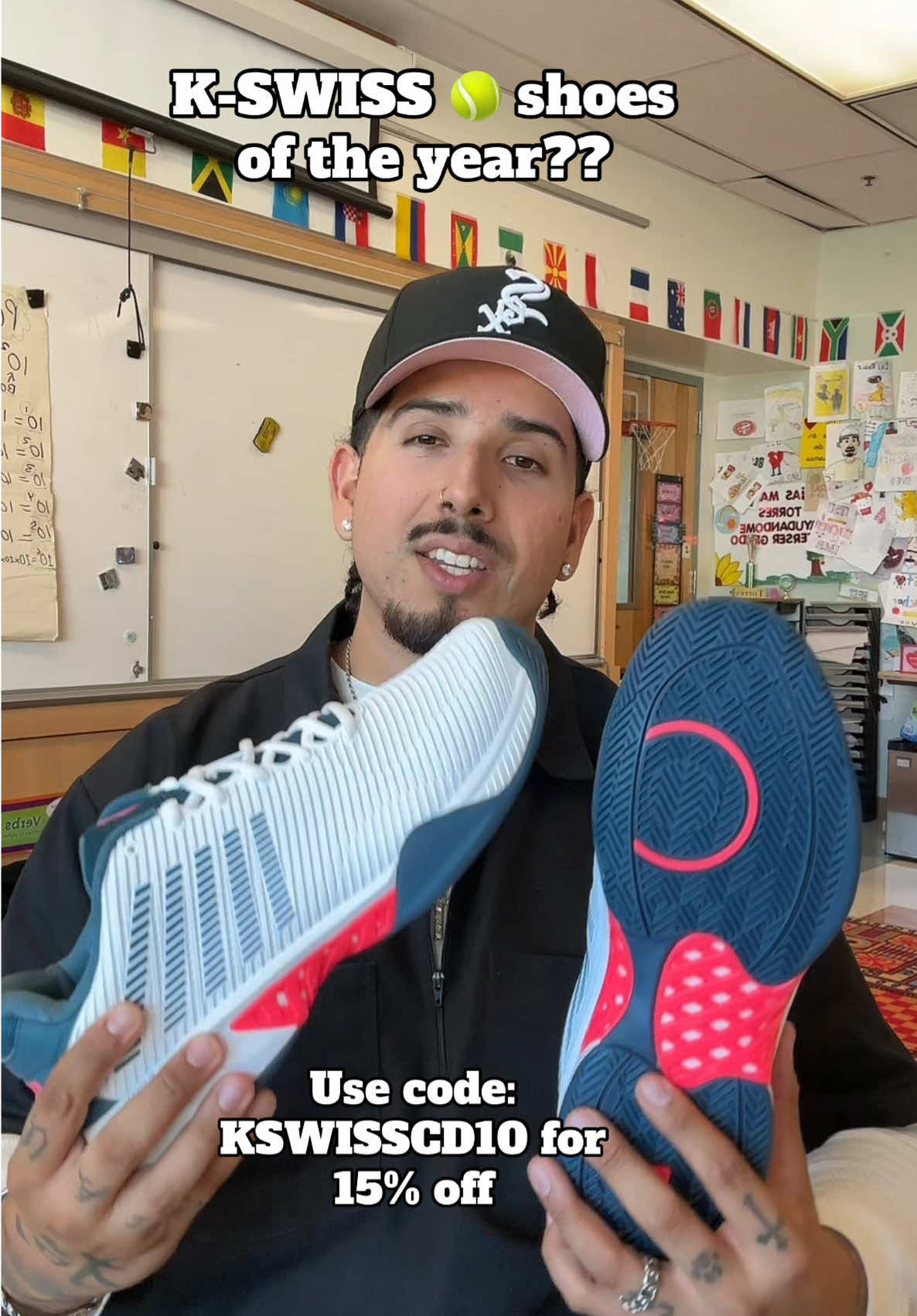 LINK IN BIO 👟 Use code KSWISSCD10 for 15% off your @K•SWISS tennis shoes 🎾🔥 #kswiss #mykswiss #kswisstennis #USOpen #tennis 