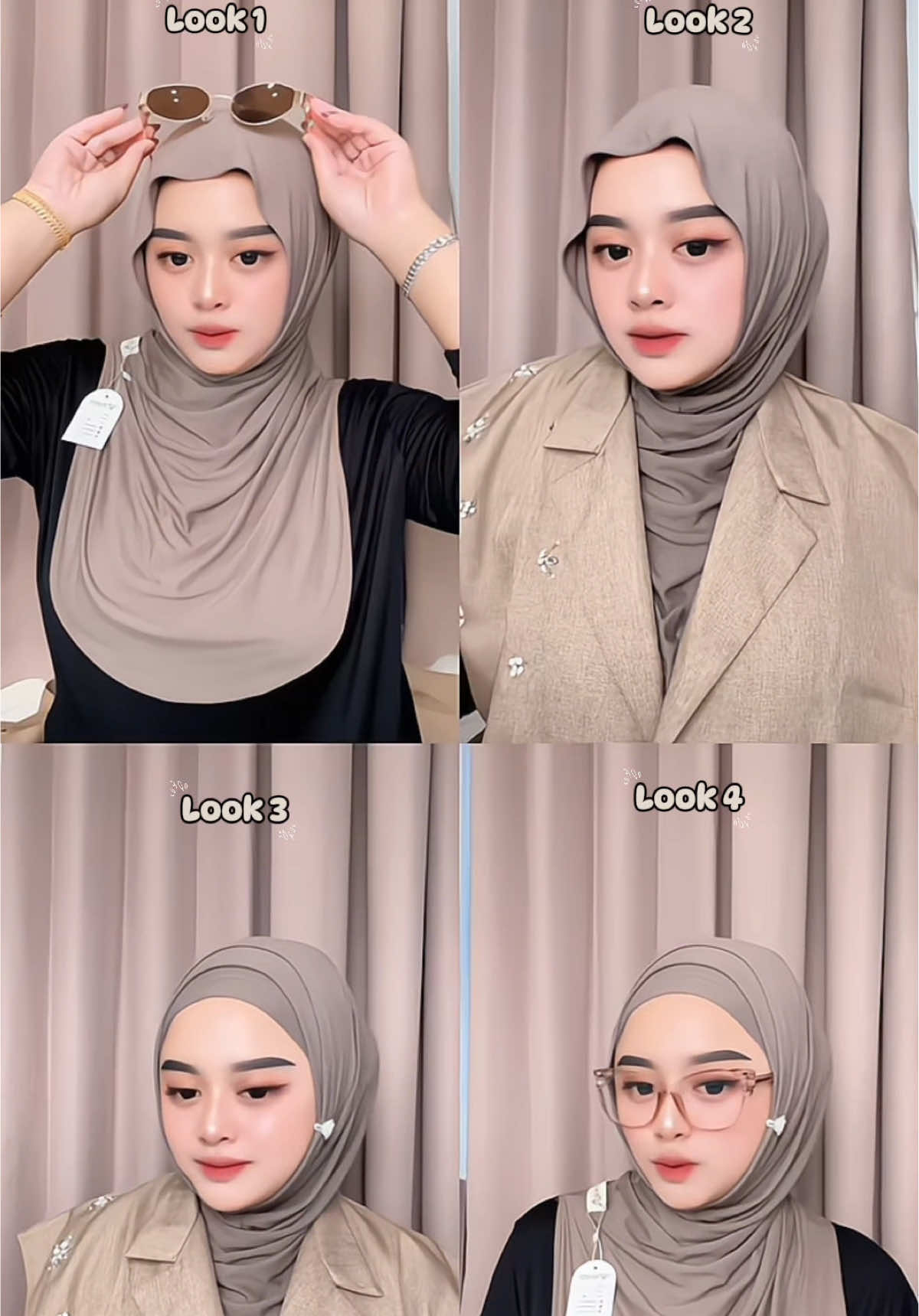 1 hijab 4 looks gini😍 #masyaallahtabarakkallah #hastihijab 