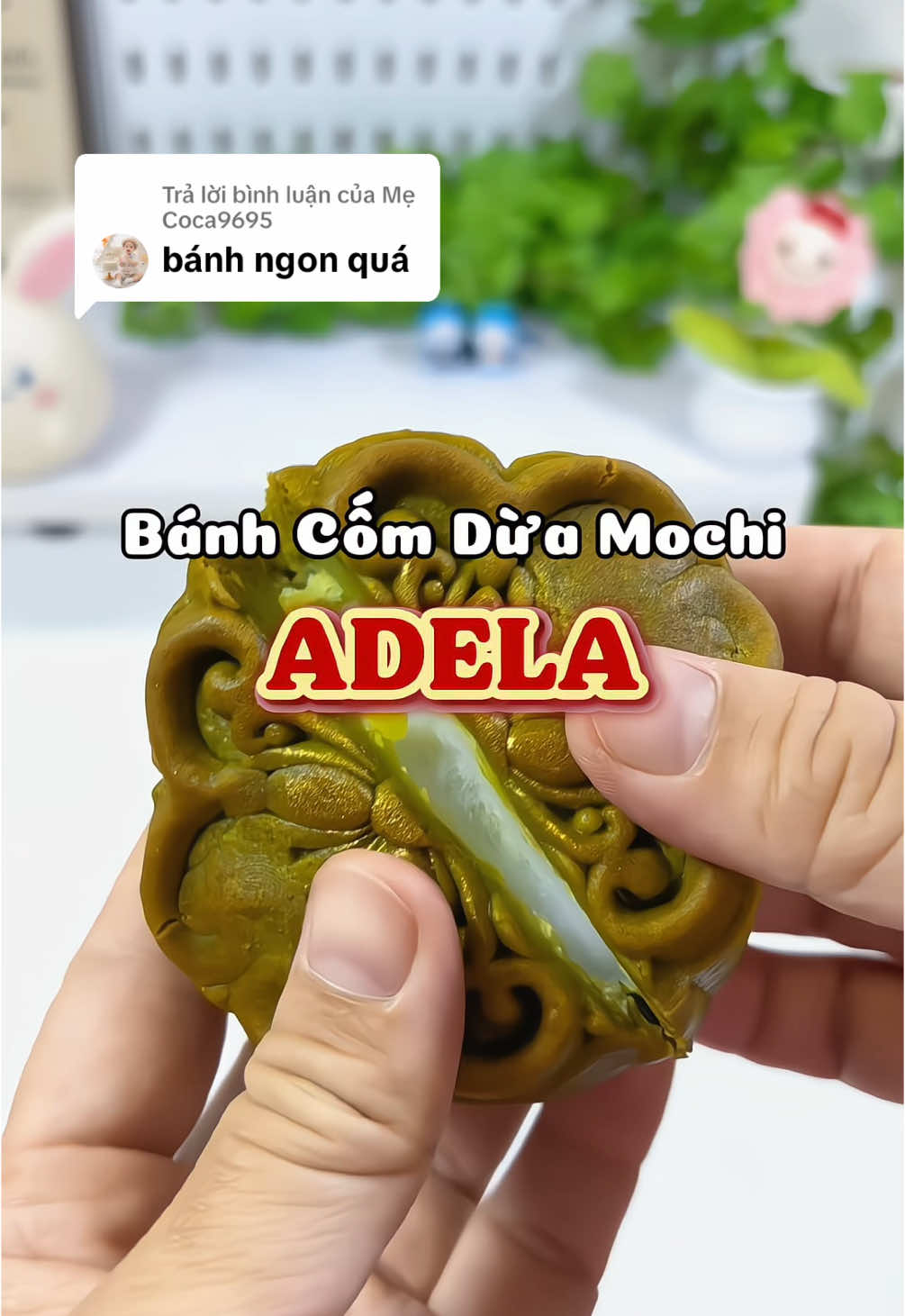 Trả lời @Mẹ Coca9695 bánh cốm dừa nhà Adela cũng rất là ngon luôn nè #minhlaanh0410 #foodreview #banhtrungthu #banhtrungthuadela #adela 