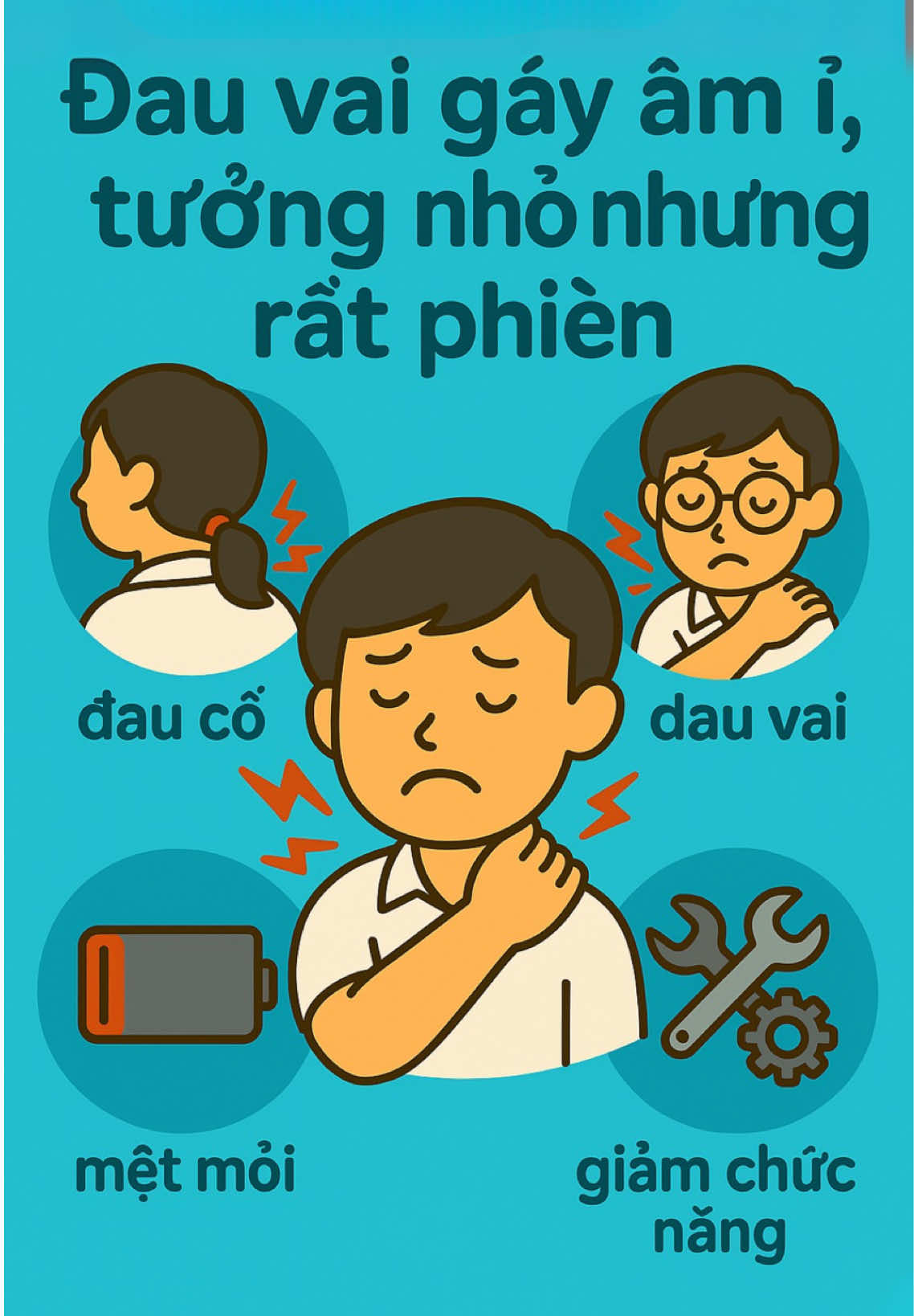 Đau vai gáy âm ỉ, tưởng nhỏ nhưng rất phiền #suckhoe #xuhuong #vienvaigaythaiduong 