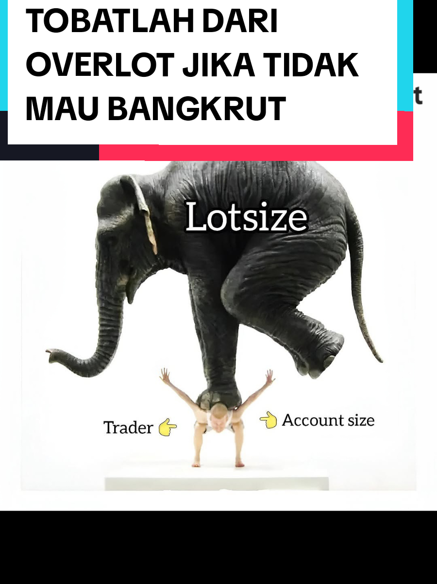 Overlot bikin bangkrut trading lengkapnya klik  Supaya tidak overlot (membuka posisi dengan ukuran lot terlalu besar) dalam trading, ada beberapa cara praktis yang bisa kamu terapkan: 1. Pahami aturan Money Management Tentukan risiko maksimal per transaksi (misalnya 1–2% dari total modal). Contoh: modal $1,000 → risiko per transaksi $20 (2%). Dari sini kamu bisa hitung berapa lot yang aman sesuai jarak stop loss. 2. Gunakan Position Sizing Rumusnya sederhana:                          Risk Lot =   ___________________             (Stop Loss  x times Value                per Pip ) Misal: modal $1,000, risiko 2% = $20, stop loss = 50 pips, value per pip $0.1 (untuk 0.01 lot di pair mayor). → Maka ukuran lot aman = 0.04 lot. 3. Disiplin pakai Stop Loss Tanpa stop loss, trader cenderung memperbesar lot karena merasa “ah, nanti harga balik lagi”. Stop loss bikin kamu terukur, sehingga lot bisa dihitung objektif. 4. Pakai akun cent/micro di awal Cocok untuk latihan karena setiap pip nilainya kecil, jadi tidak bikin panik. Kamu bisa membiasakan diri trading sesuai aturan lot tanpa risiko besar. 5. Buat trading plan tertulis Di dalamnya tulis: maksimal lot per modal tertentu. Contoh aturan pribadi:  Modal $100 → lot maksimal 0.01 Modal $500 → lot maksimal 0.05 Modal $1,000 → lot maksimal 0.1 6. Kontrol emosi & FOMO Biasanya overlot muncul karena serakah atau ingin cepat balas dendam setelah loss. Biasakan lihat trading sebagai marathon, bukan sprint. Profit konsisten kecil jauh lebih sehat dibanding cuan besar sekali lalu habis.