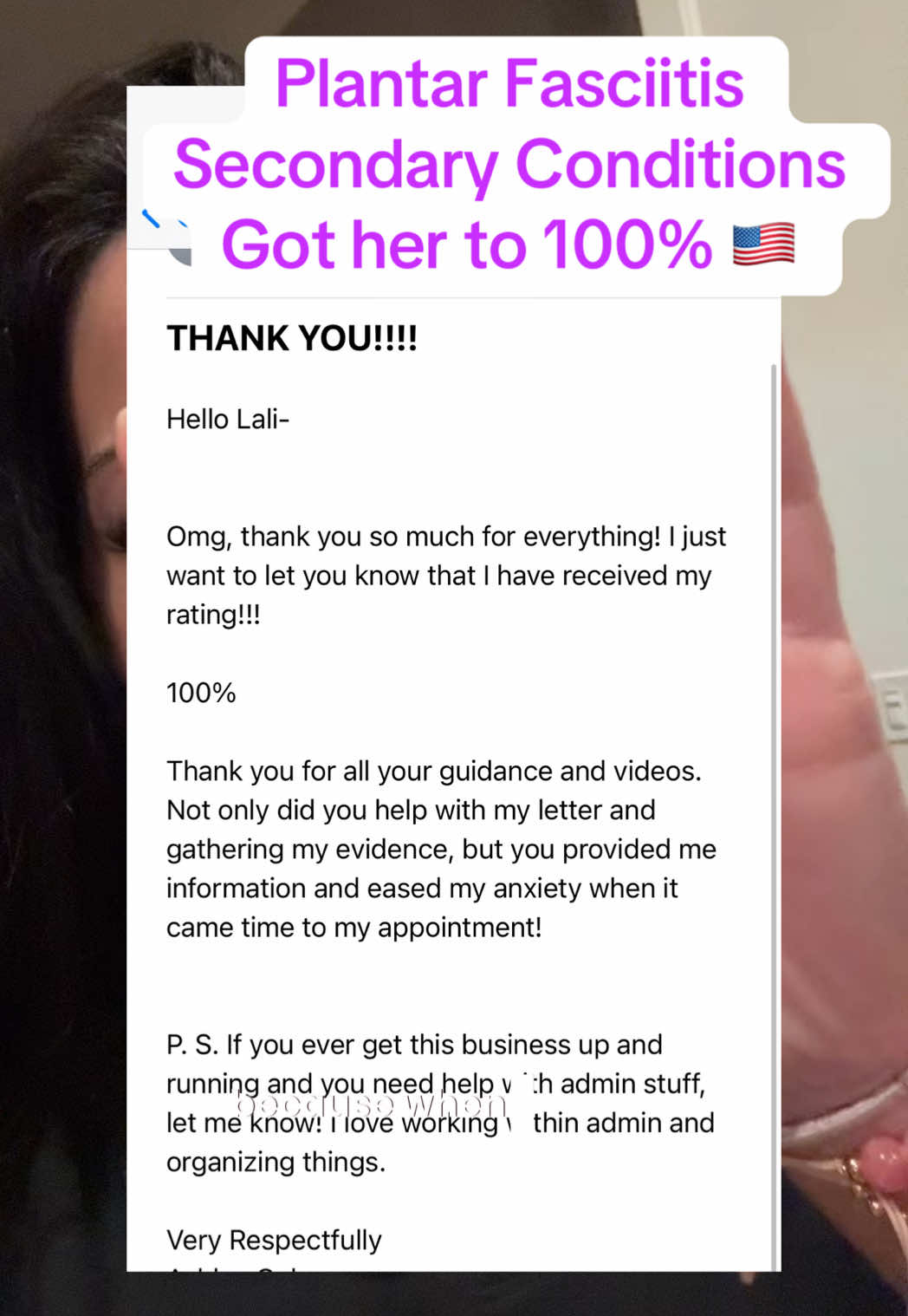 💥 Another 100% VA WIN! 💥 Today I’m celebrating one of my veterans who just achieved 100% service connection—and the key to her success might surprise you. She originally struggled with plantar fasciitis, but over time the constant foot pain changed the way she walked and stood. That altered gait caused chronic hip pain and lumbosacral strain—and we were able to prove that these conditions were secondary to her service-connected plantar fasciitis. 🩺 Through a thorough medical review and a strong Nexus letter, we showed exactly how one injury can create a chain reaction of other service-related disabilities. This isn’t just a victory—it’s a reminder: 👉 Secondary conditions count toward your VA disability rating. 👉 Every symptom and functional limitation matters. 👉 The right medical evidence can make the difference between frustration and a life-changing rating. To every veteran out there fighting for the benefits you earned—don’t give up. Your story and your health deserve to be fully recognized. 🇺🇸#plantarfasciitis #vaclaims #nexus #veteransoftiktok #militarytiktok 