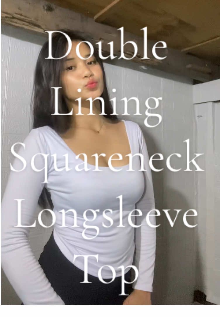 #top #buy1take2 #longsleevetop #squareneckdoubleliningtop 