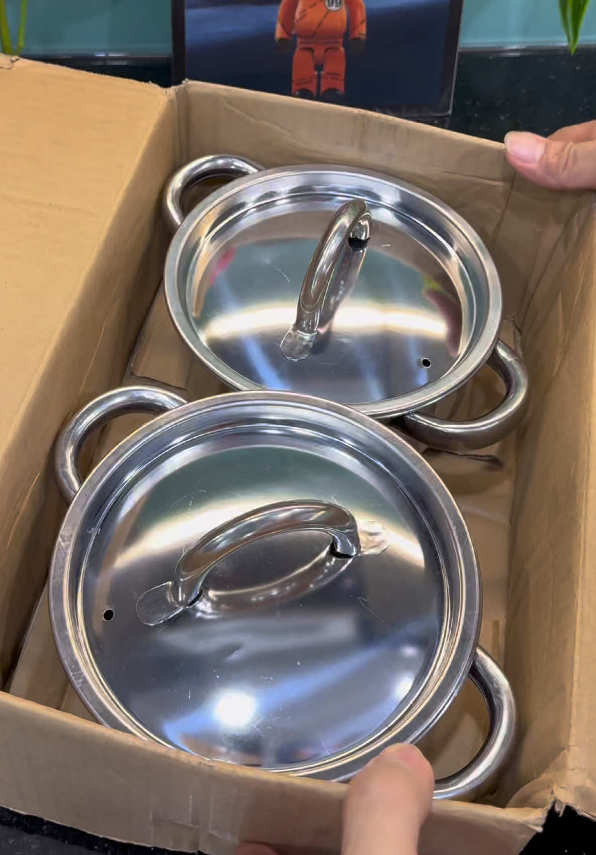 Combo 2 nồi inox dày 18cm chỉ 99k miễn ship#emkieutaphoa #noiinox #noiinoxcaocap #noiinox304