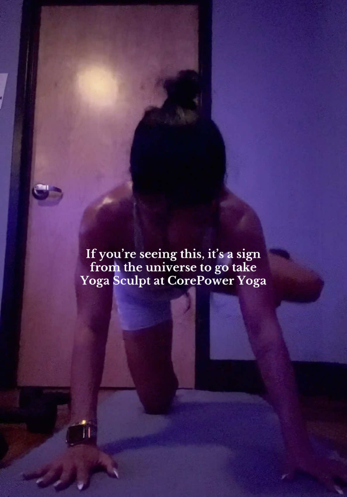 If you’re seeing this video, it’s a sign from the universe to go take a Yoga Sculpt class from @CorePower Yoga 🧘🏻‍♀️  #NationalYogaMonth #corepoweryogapartner #hotyoga #yoga 