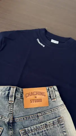 ChaChing boxy tee - chiếc áo không thể thiếu trong tủ đồ! Màu xanh than này sang cực kỳ nha. #chaching #fashiontiktok #fyp #tiktokthoitrang #wearyourluck 