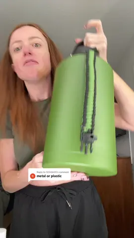Replying to @12345635 128oz of metal not plastic. My son is I think two months into using this as his Football water bottle and has zero complaints! #waterjug #gallonwaterbottle #128oz #sportswaterbottle #gallonofwateraday 
