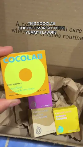THIS COCOLAB  COCOFLOSS IN ALL THESE YUMMY FLAVORS #cocolabs #cocofloss #cocoflossreview #floss #dentaltok 