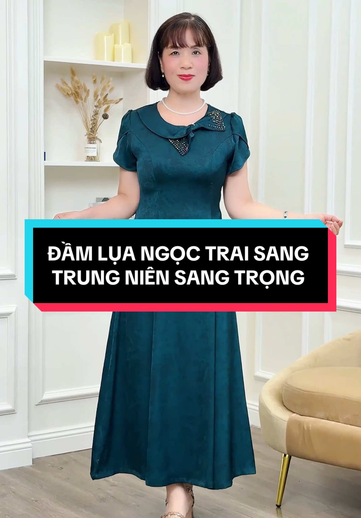 Sắm được em đầm xinh sang quá#thoitrangtrungnien #quatangme #lybee #lybeeshop #viraltiktok #thoitrangnu #dobotrungnien #vaytangme #vayditiec #donutrungnienchome #quanaotrungnienchome 