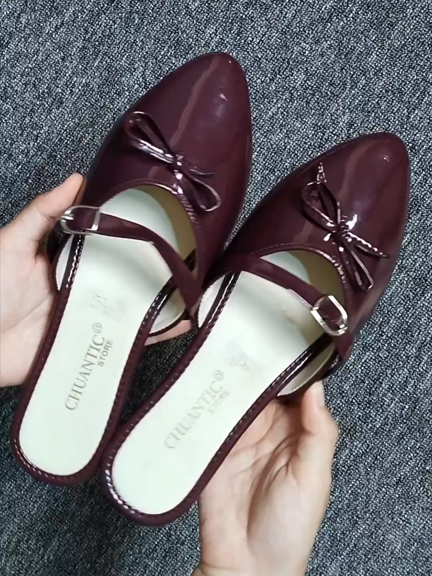 Sandal Flats Sepatu Casual wanita Mules Flat Tali Pita sol karet ANTI SLIP  #modalkontendoang #sandalwanita #flatshoes #slipon