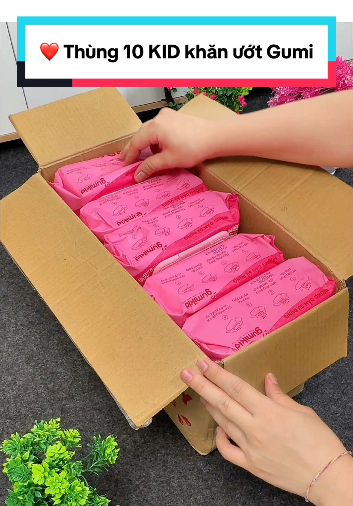 ❤️ Thùng 10 KID khăn ướt Gumi không cồn không parabens cao cấp #khanuotgumi#cindythuytichcuc