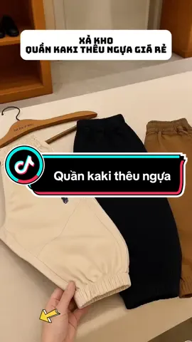 Xả kho quần kaki thêu ngựa giá rẻ bèo👇#tiktokviral #quankaki #thinhhanh #xuhuong 