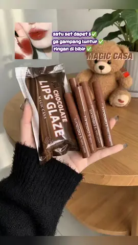 lips glaze chocolate Matte 5 in satu set #lipsglaze #lipcream #lipcreamviral  #lips #fypage 