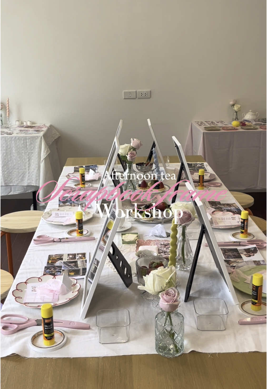 Keep the memory, frame the moment 🖼️💫 Afternoon tea scrapbook workshop is calling 🍰🫖 💌27 Sep & 11 Oct 📍Livingroom thonglor #workshop #scrapbook #milviaco #afternoontea #workshopbkk #scrapbookframe 