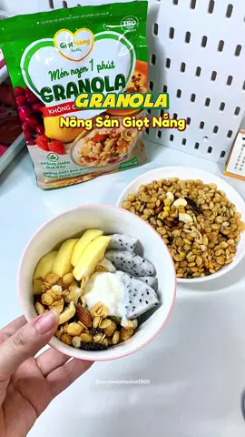 Ăn sáng nhanh gọn mà healthy với Granola Giọt Nắng #unboxing #review #granola #nongsangiotnang #granolagiotnang 