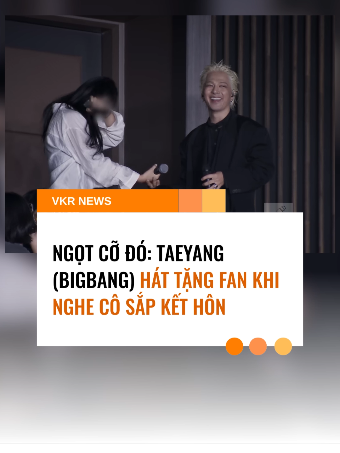 Soft cỡ đó: Taeyang (BIGBANG) hát tặng fan khi nghe cô sắp kết hôn 💘 #vkrnews #taeyang #bigbang #seed #fanmeeting #echogr #kpop