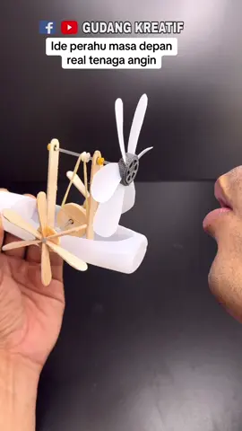 diy creative perahu tenaga angin tanpa baterai #toys #idebarangbekas #creative #unik 