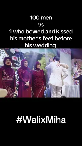 MashaAllah, before stepping into marriage, he bowed down and kissed his mother’s feet. A moment so pure, reminding us all that paradise truly lies beneath them. What a blessing to witness a son honoring the first woman he ever loved. #muslimwedding #TrueLove #fyp  #viral #IdealMan 