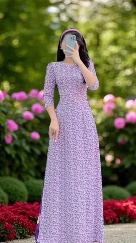 Áo dài hoa nhí – nhẹ nhàng, xinh chuẩn nàng thơ. #AoDaiDep #AoDaiHoaNhi #AoDaiLuaNhat #AoDaiTruyenThong #thoitrangnu 