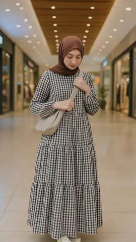 FADFAD Dress Lengan Panjang Motif Garis-garis Kekinian #FADFAD #Dresslenganpanjang #Motif #Garisgaris #kekinian