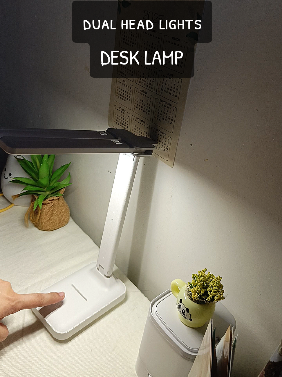 Rechargeable at portable na desk lamp with two head lights na. Perfect gamitin if may emergency brownout din. #desklamp #nightlight #lamp #bedsidelamp #emergencylight 