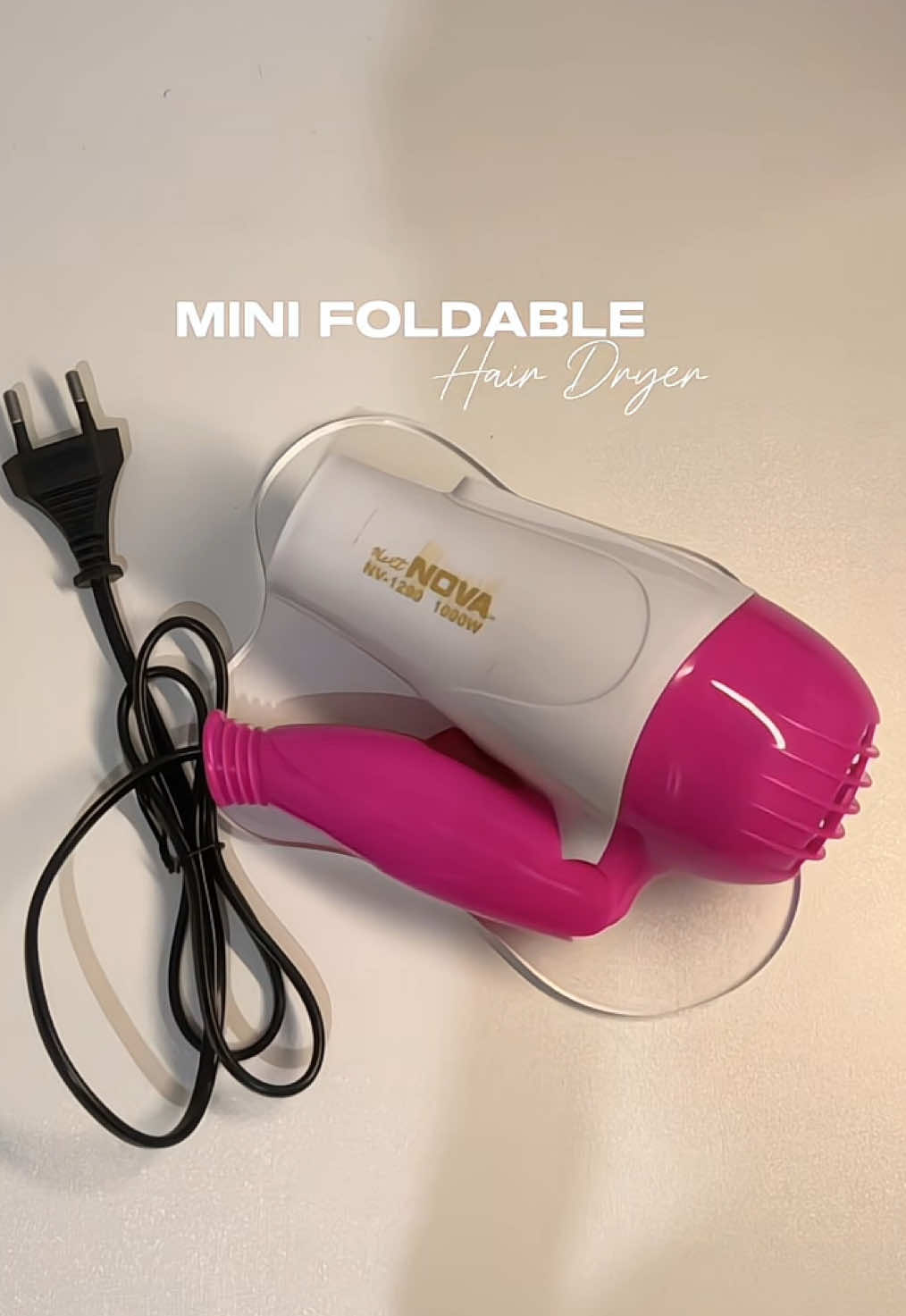 Mini travel hair dryer 🥰 #hairblower #hairdryer #hair #fyp #fypシ 