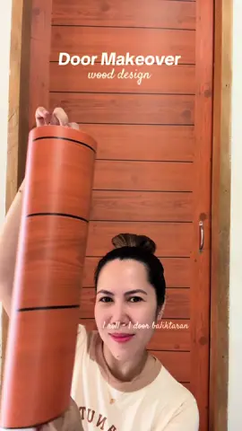 Door Makeover, wood design wallpaper #adhesivewallpaper #peelandstickwallpaper #doormakeover 