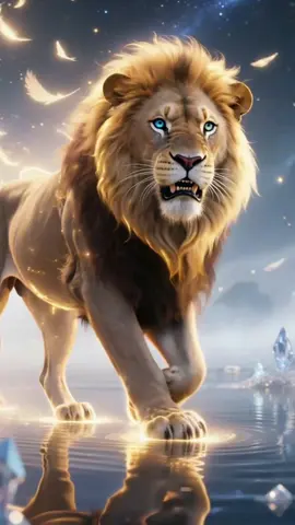 Live wallpaper caption: ✨ Celestial Lion: Ruler of the Shimmering Waters ✨ “Macaron “ Make what you love a reality. #lion #wallpaper #livewallpaper #macaron #huitang 