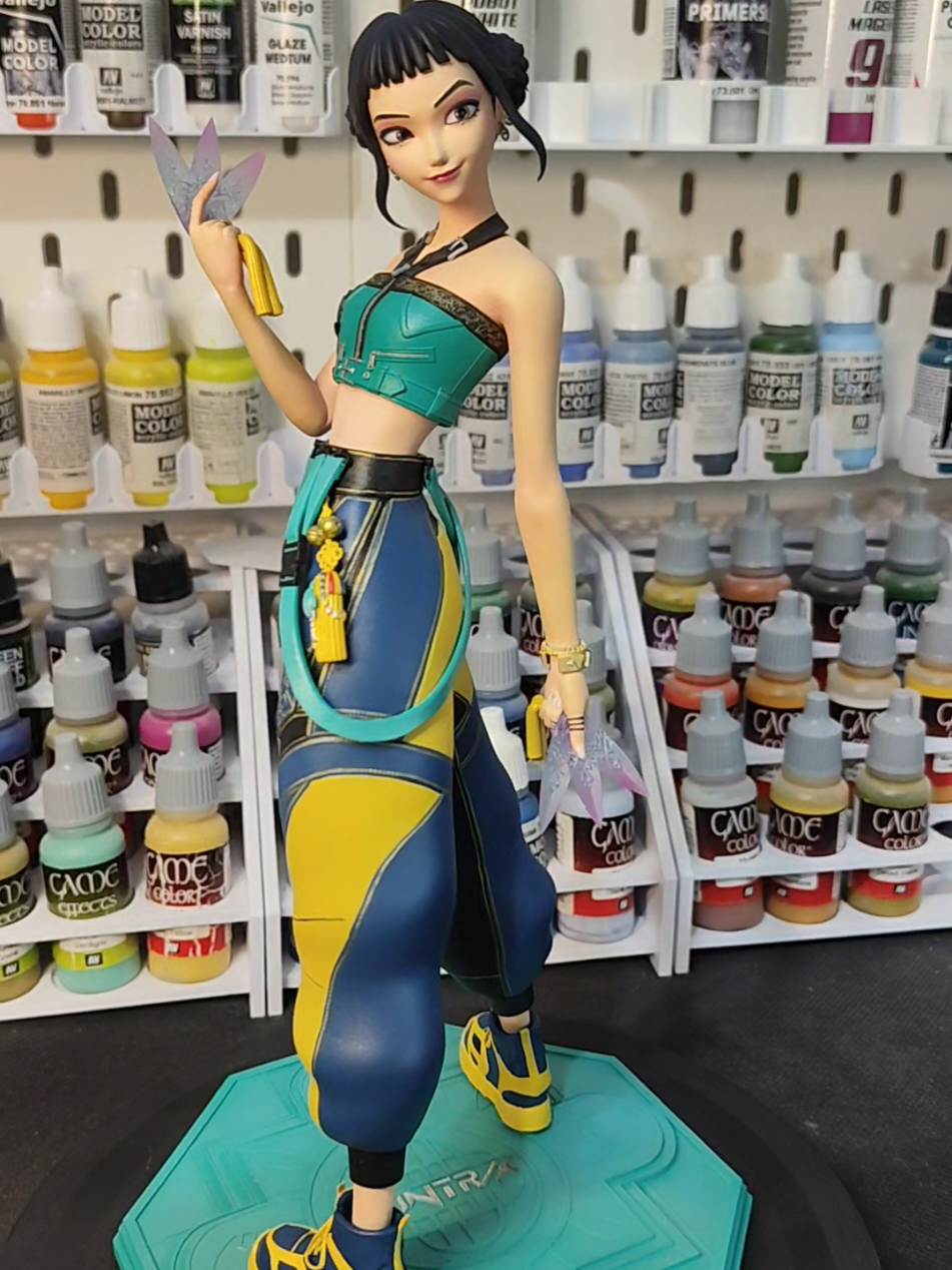 Mi mancava solo lei ☺️ Fan art figure Zoey Kpop Demon Hunters Print and Paint by me  Model by @Aarome_art  #takedown #huntrix #kpopdemonhunters #zoeyhuntrix 