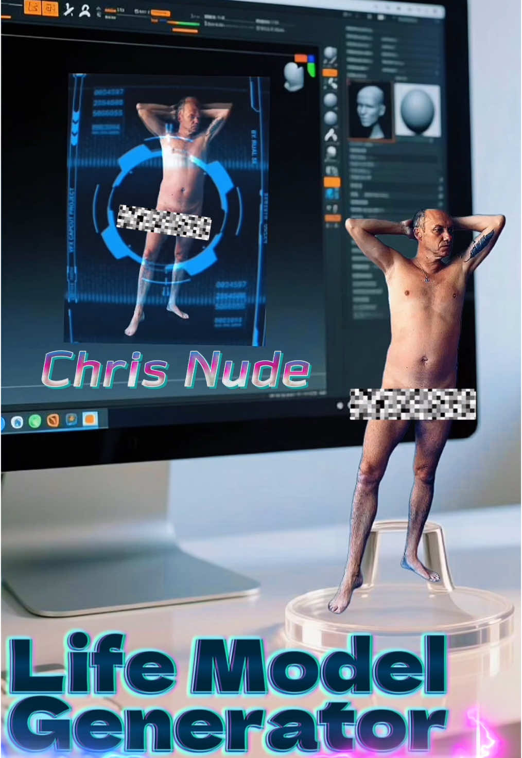 Life model generator 👣 Strike a pose, capture, reproduce. The life drawing studio is the most creative space with no limitations, no judgement and total freedom. We never take it too seriously. #grimsbylifedrawing #digitalart #artstudio #3d #lifemodel #bodypositivity 