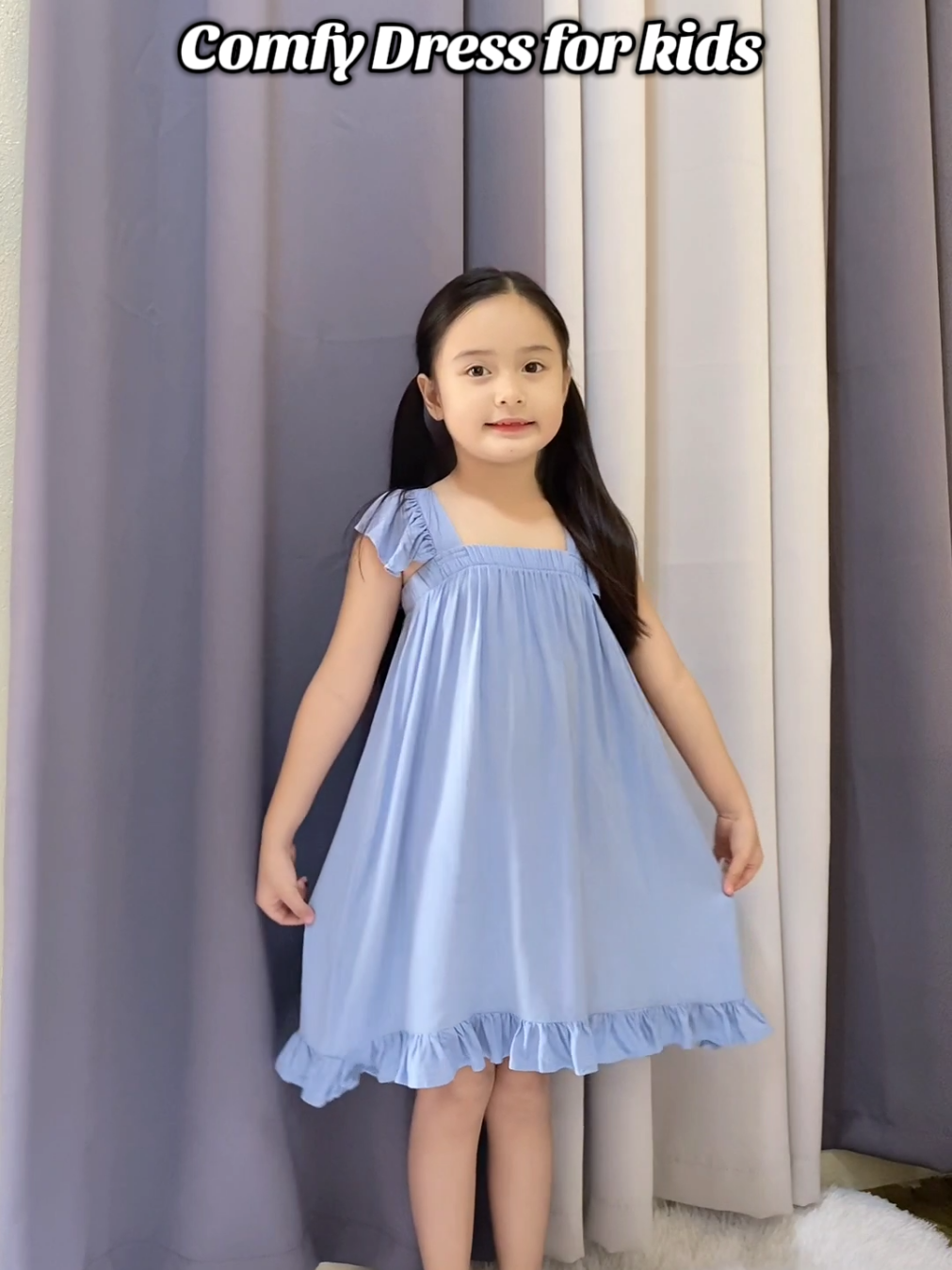 Comfy dress for kids girl🎀 #dress #kidsoutfit #comfydress #dressforkids #fyp 