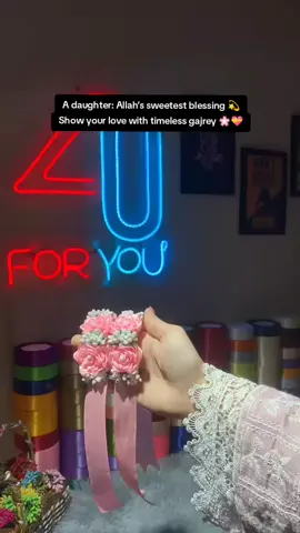 A daughter: Allah’s sweetest blessing 💫 Show your love with timeless gajrey 🌸💝 For Order this Beautiful Gajrey contact us on Watsapp: 03274870084 #creatorsearchinsights #foryou #foryou #foryou #foryou 