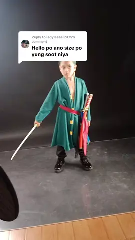 Replying to @ladyleeasilo175 hello po Large po suot nia, upon checking nd n available un mismong suot nia kaya base n lng po kayo sa chart ng nasa basket🥰 #zoro #costumeideas 