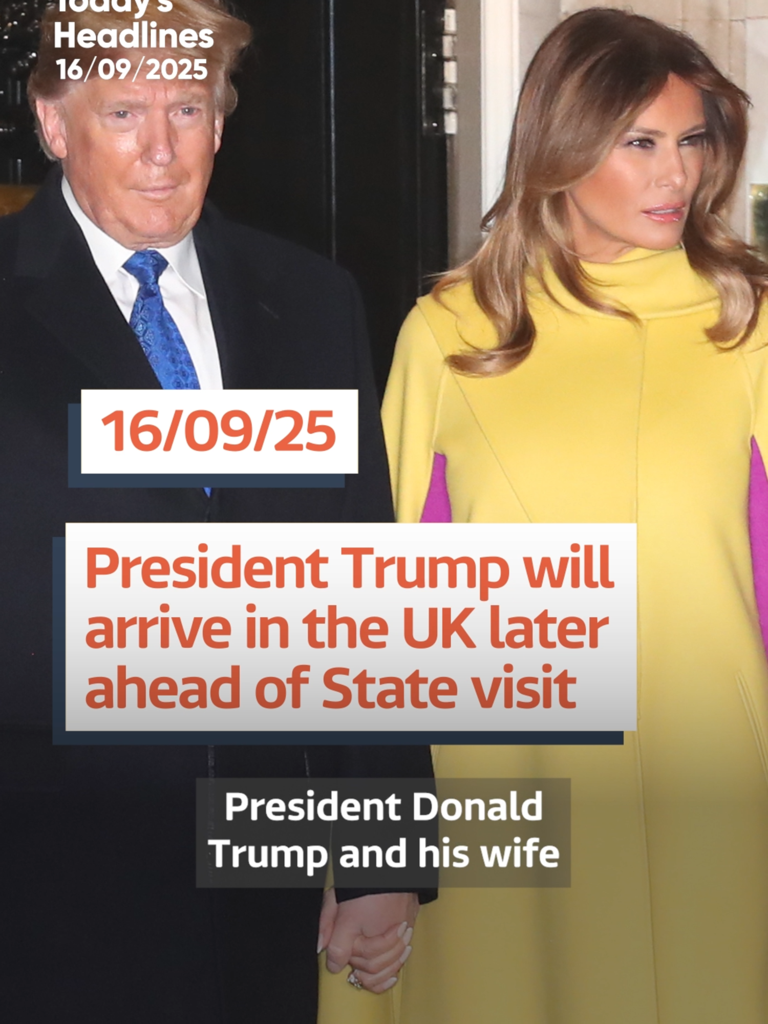 President Donald Trump and his wife, Melania, arrive in the UK ahead of their second State Visit. #Donaldtrump #news #goodmorningbritain #gmb