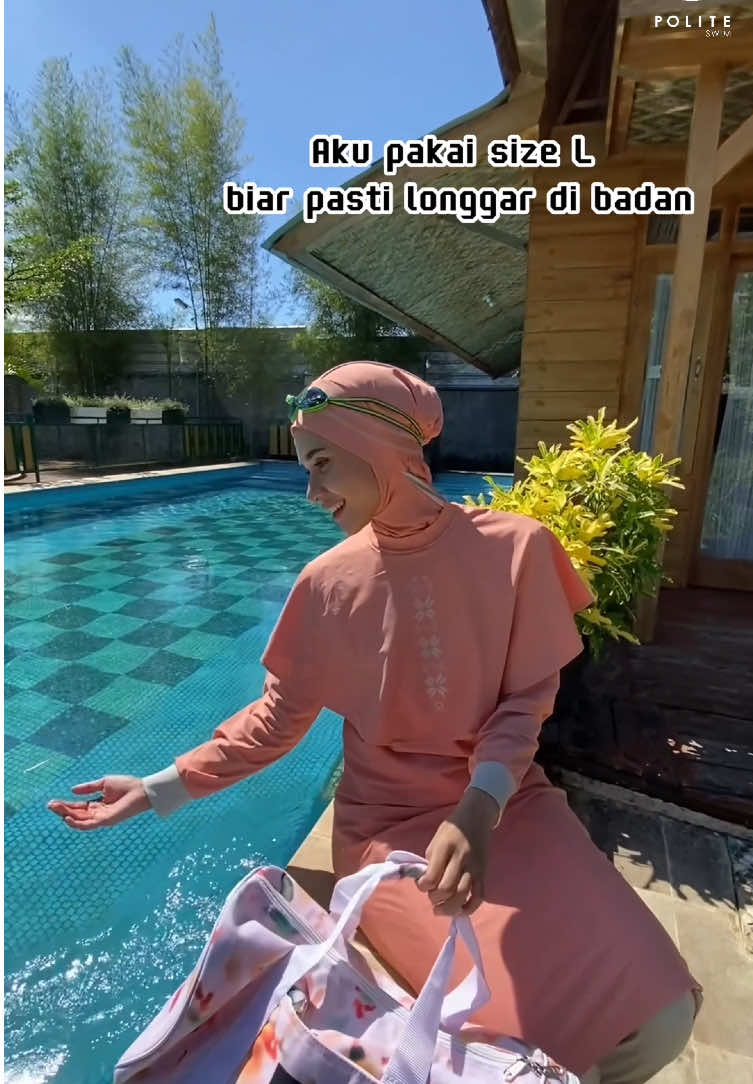 Siapa yang suka baju renang muslimah POLITE swim warna pastel juga seperti MinPOL? 😍🩵 #politeswim  #bajurenangmuslimah  #bajurenangsyari 