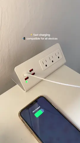 Nice and clean setup, fully protected🔌⚡️ This is your sign to upgrade to this 7-in-1 clamp-on power strip! 🔋 #powerstrip #extensioncord #powercord #outlet #extensionwire 