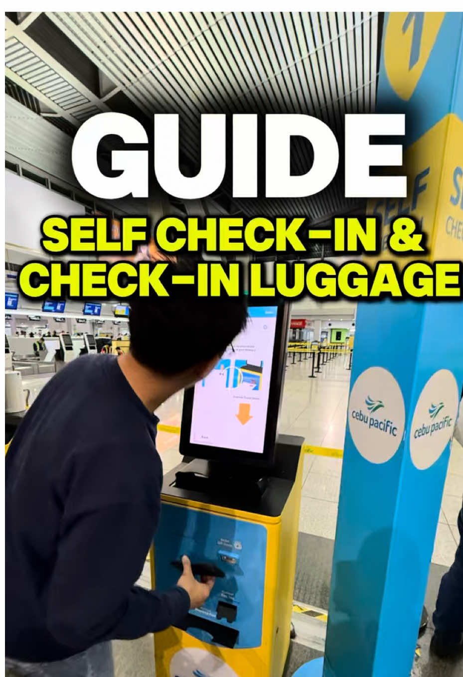 Save time at the airport with self check-in and baggage drop! Watch this quick guide para hassle-free ang trip mo. #TravelTips #AirportHacks #SelfCheckIn #BaggageDrop 