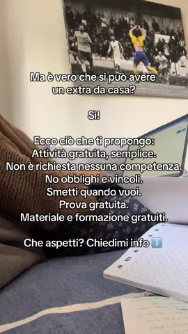 Ma è vero che si può avere un extra da casa? Sì! Chiedimi info ℹ️  #offroattivita  #entrataextra  #attivitadacasa  #attivitaonline  #extradacasa 