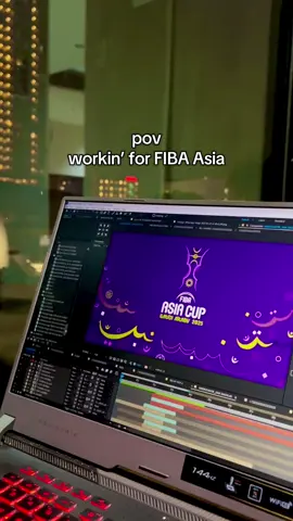 pov: got the opportunity to work for the biggest basketball tournament in Asia🔥 #fibaasiacup2025 #motiondesigner #motionartist #graphicdesign #videoeditor 