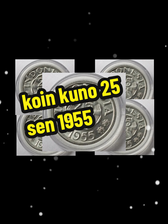 koin 25 sen ini berbahan dasar dari nikel dan pernah beredar sebagai nilai tukar rupiah yang sah pada tahun 1955.