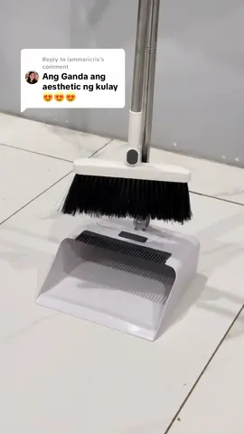 Replying to @iammaricris Better than expected ✨ sturdy, tall, aesthetic, and easy to use! #dustpan #broom #walistambo #foldable #convenient 