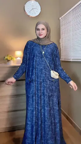 Denim yang dipakai🛒🔥#gamis #gamiskekinian #gamislebaran #gamismurah #ootdhijab 