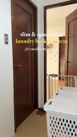 As a busy mom na walang yaya, managing household chores especially laundry—can get super overwhelming. Kapag halo-halo yung mga damit, hindi lang nakakapagod mag-segregate, pero minsan nagkakamancha pa yung ibang clothes. Ang hassle pa yung kakalkalin mo pa yung buong laundry basket just to sort everything before washing 🙂‍↕️ Buti na lang I found this slim laundry basket that helps me stay organized. It fits all our weekly laundry—clothes, towels & even bedsheets—without taking up too much space. It makes sorting so much easier, and lessens the chances of stains or mix-ups. Definitely a small change, but a huge help in our daily routine. 🤗✨ #laundrysystem #laundrybasket #spacesaver #smallhome #aesthetic 