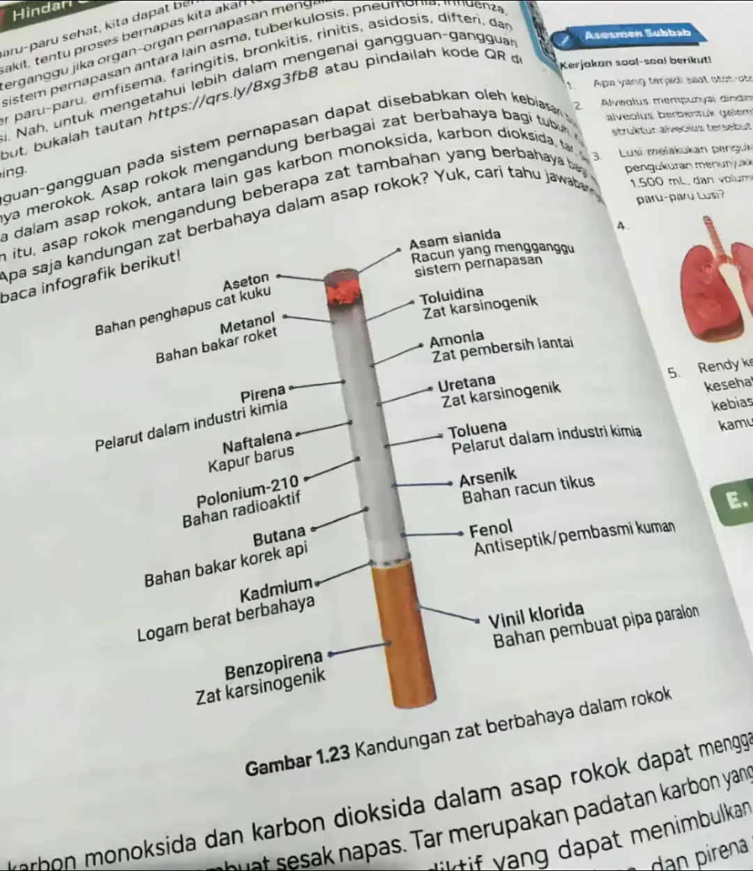 Merokok adalah kebiasaan yang sangat berbahaya dan dapat menyebabkan berbagai masalah kesehatan serius. Asap rokok mengandung ribuan bahan kimia, dan setidaknya 70 di antaranya diketahui dapat menyebabkan kanker. Berikut adalah beberapa bahaya utama merokok:  1. Penyakit Paru-paru Merokok adalah penyebab utama penyakit paru-paru seperti:  Kanker paru-paru: Hampir 90% kasus kanker paru-paru disebabkan oleh merokok.  Penyakit Paru Obstruktif Kronis (PPOK): Ini adalah kondisi progresif yang mencakup emfisema dan bronkitis kronis, yang membuat penderitanya sulit bernapas.  2. Penyakit Jantung dan Pembuluh Darah Zat kimia dalam rokok dapat merusak jantung dan pembuluh darah, meningkatkan risiko:  Serangan jantung  Stroke  Penyakit arteri perifer (penyempitan pembuluh darah di kaki dan tangan)  3. Kanker Lainnya Selain kanker paru-paru, merokok juga meningkatkan risiko berbagai jenis kanker lain, termasuk:  Kanker mulut, tenggorokan, dan kerongkongan  Kanker kandung kemih, ginjal, dan pankreas  Kanker serviks dan leukemia  4. Dampak pada Kesehatan Secara Menyeluruh Merokok juga memengaruhi kesehatan secara umum, seperti:  Penuaan dini: Merokok dapat membuat kulit berkerut dan kusam.  Masalah gigi dan gusi: Menyebabkan gigi menguning, bau mulut, dan penyakit gusi.  Sistem kekebalan tubuh melemah: Membuat tubuh lebih rentan terhadap infeksi.  5. Bahaya bagi Orang Lain Merokok tidak hanya berbahaya bagi perokok itu sendiri, tetapi juga bagi orang di sekitarnya yang terpapar asap rokok pasif. Paparan asap rokok pasif dapat menyebabkan masalah kesehatan serius, terutama pada anak-anak, seperti asma dan infeksi saluran pernapasan.  Berhenti merokok adalah langkah terbaik yang bisa diambil untuk meningkatkan kesehatan. Banyak sumber daya tersedia untuk membantu orang berhenti merokok, seperti konseling, terapi pengganti nikotin, atau obat-obatan yang diresepkan. Jika Anda atau seseorang yang Anda kenal ingin berhenti merokok, sangat disarankan untuk berkonsultasi dengan profesional kesehatan.  Disclaimer: Informasi ini disediakan untuk tujuan edukasi dan tidak boleh dianggap sebagai pengganti nasihat medis profesional. #76apel 